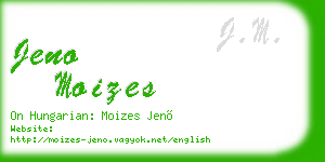 jeno moizes business card